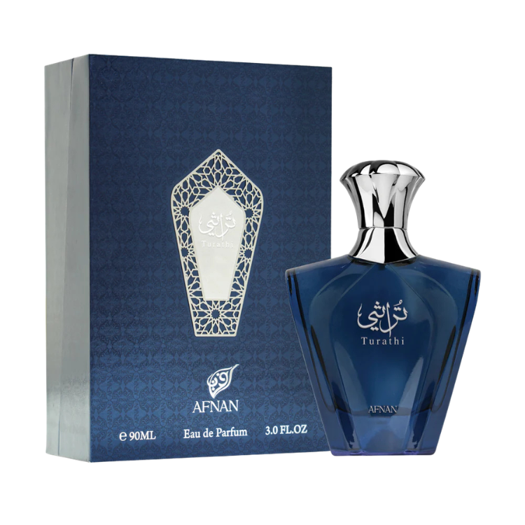 Afnan Turathi Blue EDP 90ML available at Luca Perfumes Qatar – fresh luxury fragrance perfume in Qatar