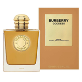Burberry Goddess 100ml parfum bottle in rich gold glass with clean square shape and elegant cap