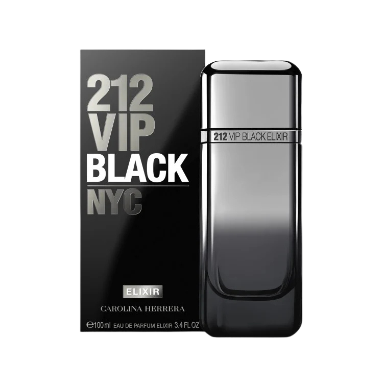 Carolina Herrera 212 VIP Black Elixir EDP 100ml by Luca Perfumes Qatar, men’s perfume in Qatar
