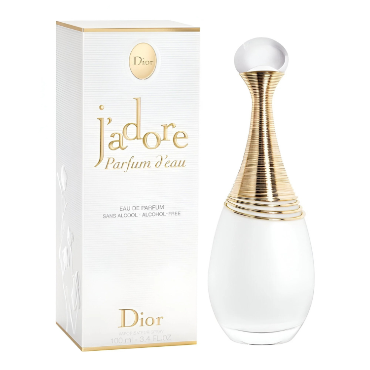 Dior J’adore Parfum d’Eau 100ml alcohol free perfume with fresh soft floral scent, original fragrance in Qatar