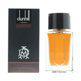 Dunhill London Custom 100 ml Eau de Toilette in a clear rectangular glass bottle with a silver cap and light-toned fragrance inside.