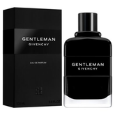 Gentleman Givenchy 100ml eau de parfum bottle in dark glass with silver logo and sleek design