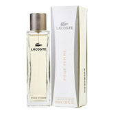 Lacoste Pour Femme Eau de Parfum 90ML EDP for women – elegant floral fragrance bottle available at Luca Perfumes Qatar.