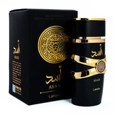 Lattafa Asad Black 100ML EDP intense woody oriental fragrance for men available at Luca Perfumes Qatar with fast delivery in Doha