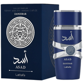 Lattafa Asad Zanzibar 100ML EDP warm spicy oriental fragrance for men available at Luca Perfumes Qatar with fast delivery across Doha