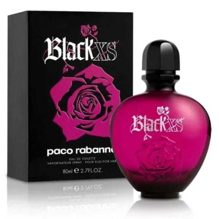Paco Rabanne Black XS Woman 80ml EDT perfume with sweet fruity floral scent, original fragrance in Qatar
