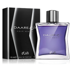 Rasasi Daarej Pour Homme Eau De Parfum 100ML at Luca Perfumes Qatar – warm spicy and woody men’s fragrance available in Qatar with fast delivery.