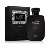 Rasasi Hawas Kobra For Him Eau de Parfum 100ML EDP – intense spicy men’s fragrance available at Luca Perfumes Qatar.