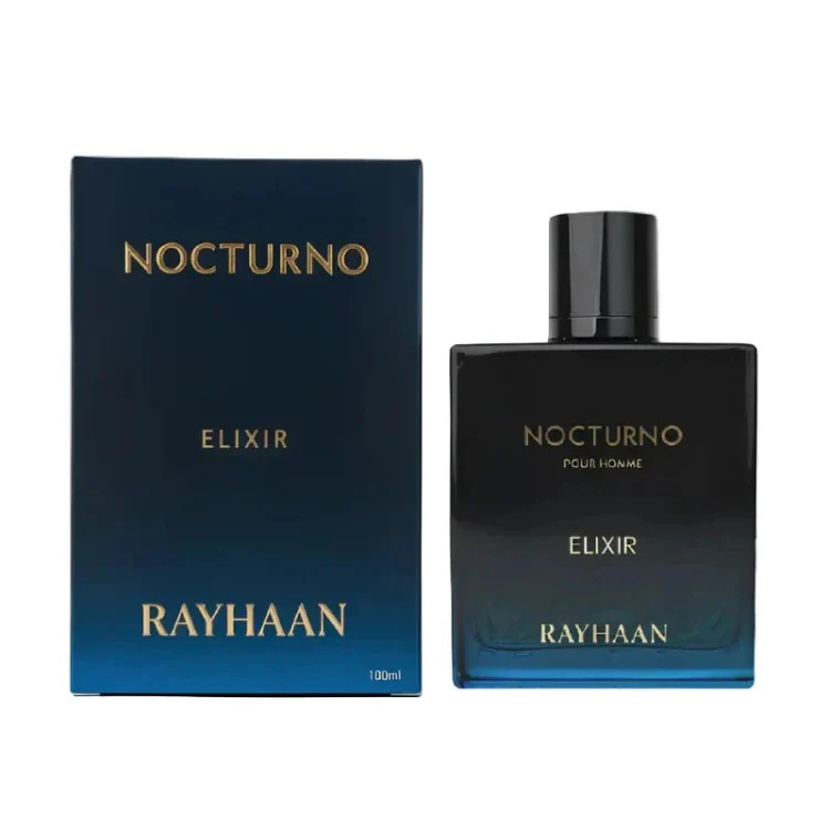 Rayhaan Nocturno Elixir Eau de Parfum 100ML available at Luca Perfumes Qatar – luxury men’s fragrance perfume in Qatar