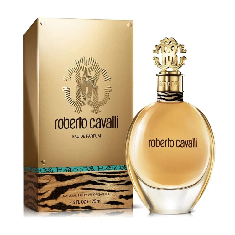 “Roberto Cavalli 75ml EDP perfume with warm oriental floral scent, original fragrance in Qatar”