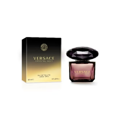 “Versace Crystal Noir 90ml EDT perfume with soft spicy floral scent, original fragrance in Qatar”
