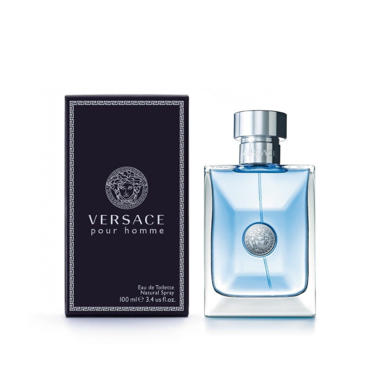 “Versace Pour Homme 100ml EDT perfume with fresh citrus woody scent, original fragrance in Qatar”