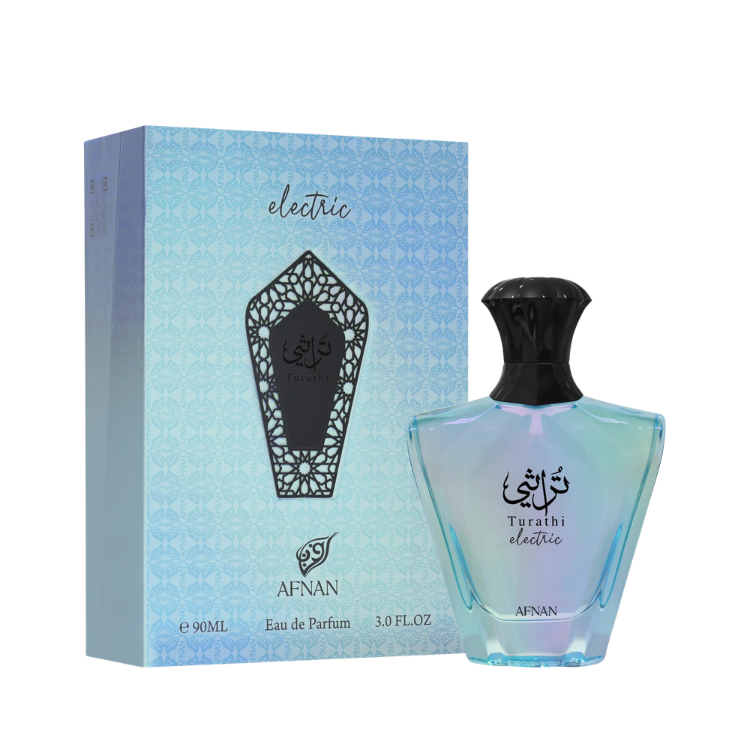 Afnan Turathi Electric EDP 90ML available at Luca Perfumes Qatar – luxury branded fragrance perfume in Qatar
