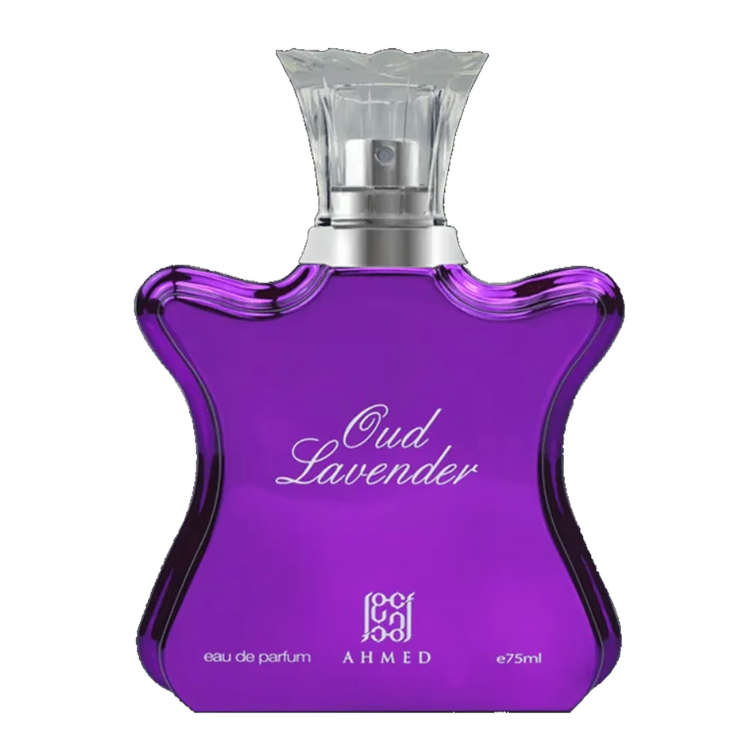 Ahmed Al Maghribi Oud Lavender Eau De Parfum 75ML available at Luca Perfumes Qatar – elegant oud and lavender fragrance perfume in Qatar
