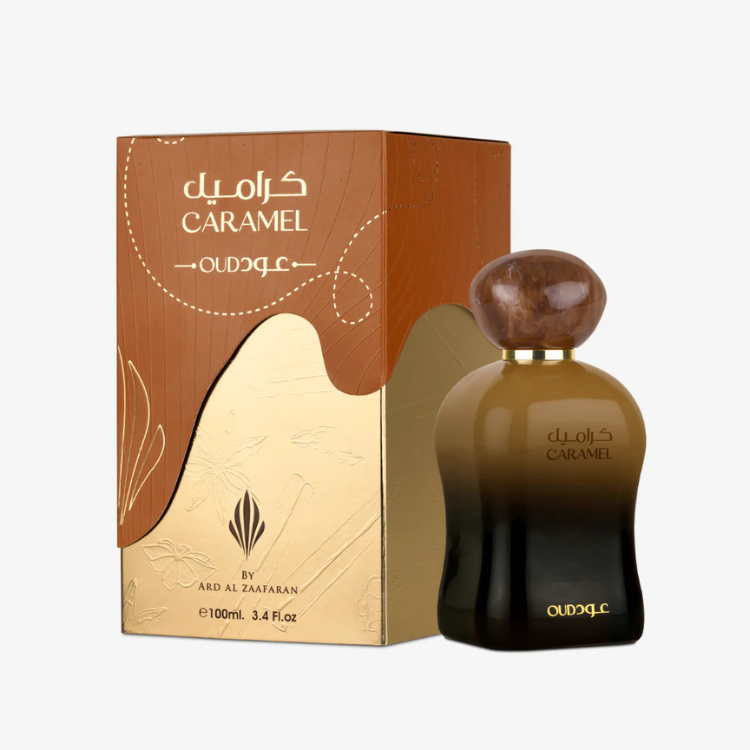Ard Al Zaafaran Caramel Oud 100 ML EDP at Luca Perfumes Qatar, original unisex Arabic perfume with sweet caramel, amber and woody oud notes available in Doha, Qatar with fast delivery.