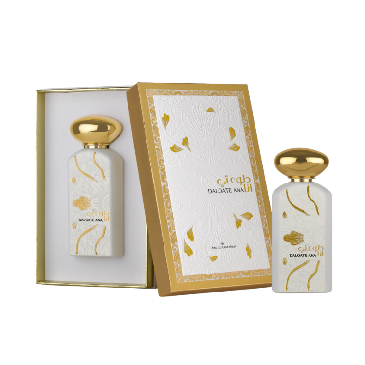 Ard Al Zaafaran Daloate Ana 100 ML EDP at Luca Perfumes Qatar, original unisex Arabic perfume with rich amber, oud and musk notes available in Doha, Qatar with fast delivery.
