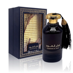 Ard Al Zaafaran Fakhar Al Oud For Men 100 ML EDP at Luca Perfumes Qatar, original men’s Arabic perfume with rich oud, amber and woody notes available in Doha, Qatar with fast delivery.
