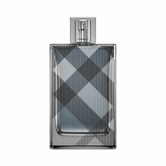 Burberry Brit for Him 100ml eau de toilette bottle with signature check design and silver cap
