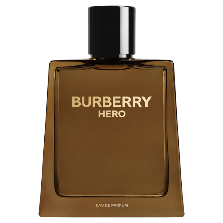 Burberry Hero 100ml eau de parfum bottle with clean glass design and bold logo on the front
