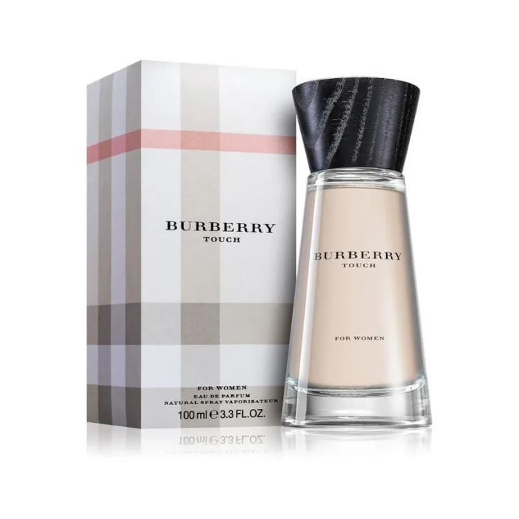 Burberry Touch for Women 100ml eau de parfum bottle with rounded glass design and soft purple color
