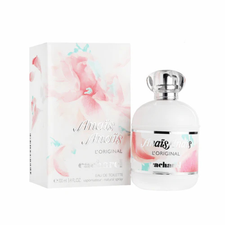 Buy Cacharel Anaïs Anaïs Eau de Toilette 100ml 100ML EDT in Qatar, classic women perfume, fresh floral scent, best price Doha.
