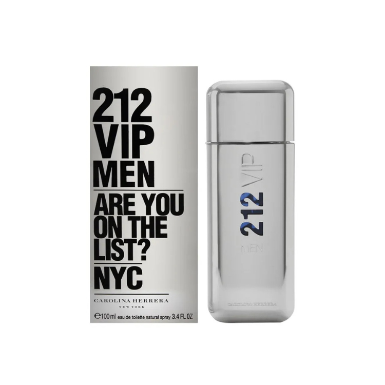 Carolina Herrera 212 VIP Men 100ml EDT perfume with fresh spicy woody scent, original fragrance in Qatar
