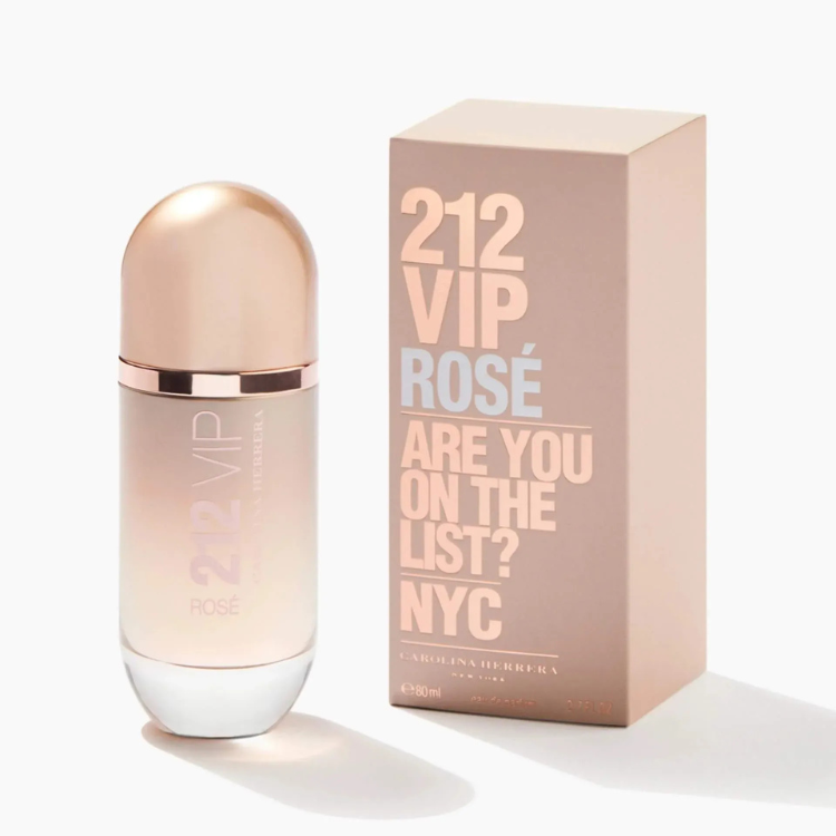 Carolina Herrera 212 VIP Rose NYC 80ml EDP perfume with fresh floral fruity scent, original fragrance in Qatar
