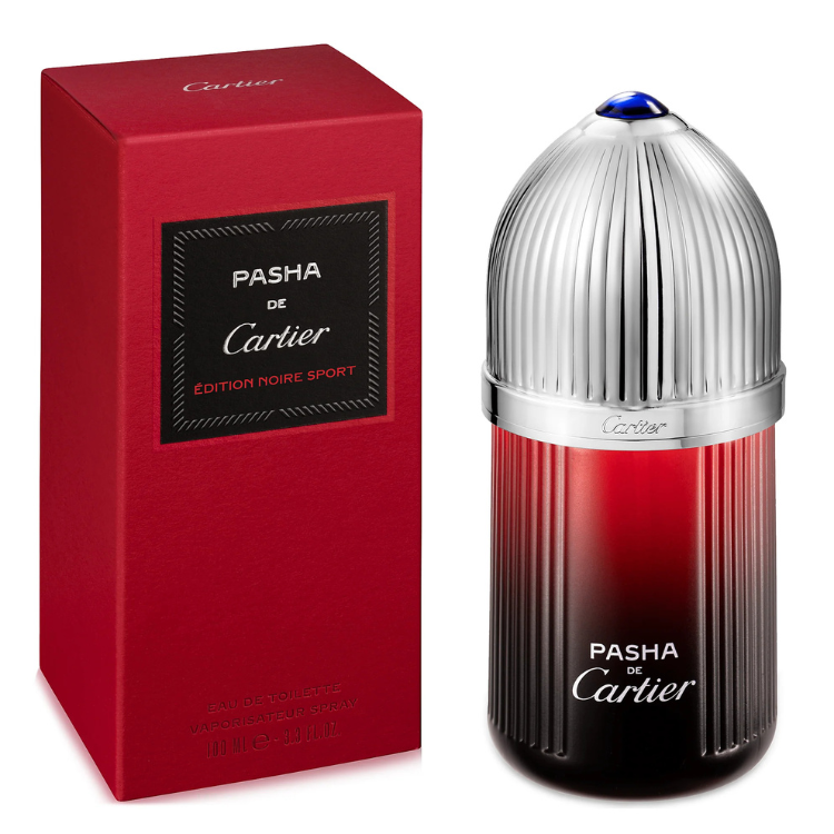 Cartier Pasha de Cartier  Edition Noire Sport 100 ml EDT perfume with fresh spicy woody scent, original fragrance in Qatar
