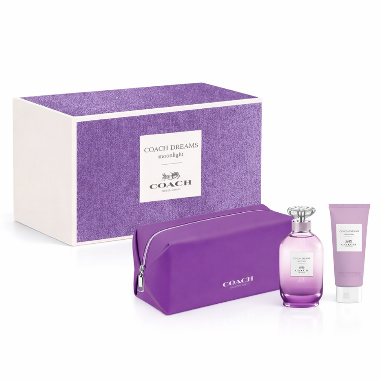 Shop Coach Dreams Moonlight Gift Set 90 ML EDP at Luca Perfumes Qatar, original women’s perfume gift set available in Doha, Qatar with fast delivery.
