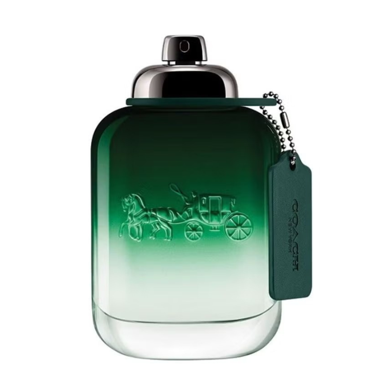 Coach New York Green 100ml EDT perfume with fresh woody scent, original fragrance in Qata