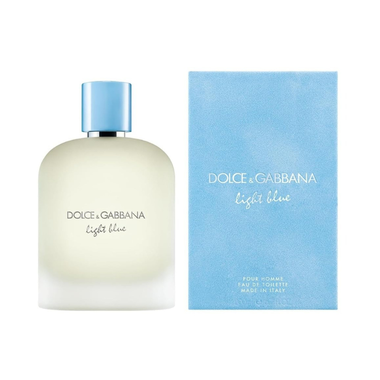 Dolce & Gabbana Light Blue Pour Homme 100ml EDT perfume with fresh citrus aquatic woody scent, original fragrance in Qatar
