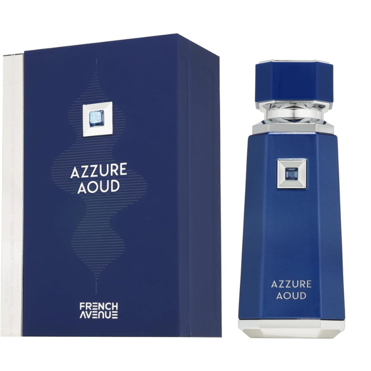 French Avenue Azzure Oud 100 ML EDP original men’s perfume available at Luca Perfumes Qatar – fresh woody oud fragrance in Doha Qatar
