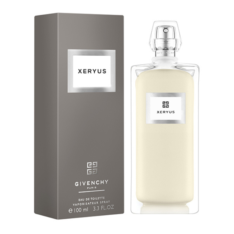 Xeryus 100ml eau de toilette bottle in deep red glass with angular shape and dark cap