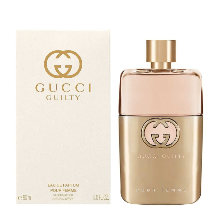 Gucci Guilty Pour Femme 90ml EDP perfume with warm floral amber scent, original fragrance in Qatar
