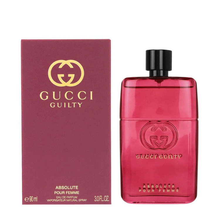 Gucci Guilty Absolute 90ml EDP perfume with deep woody leather scent, original fragrance in Qatar