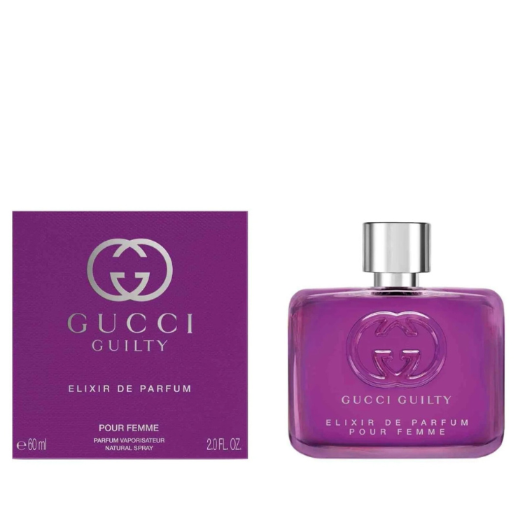 Gucci Guilty Pour Femme 60ml Elixir de Parfum with rich warm floral scent, original fragrance in Qatar
