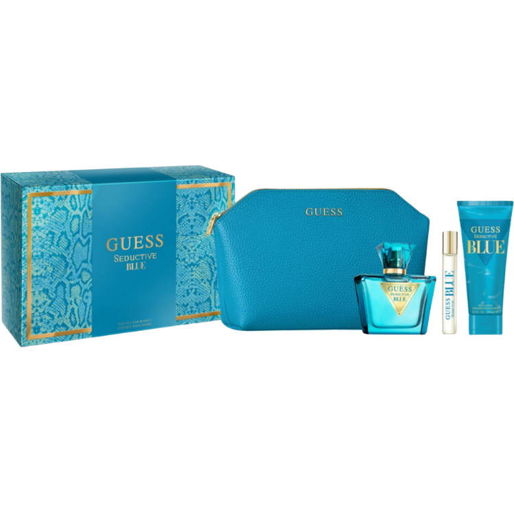 Guess Seductive Blue Gift Set 75ML EDT men perfume Luca Perfumes Qatar
