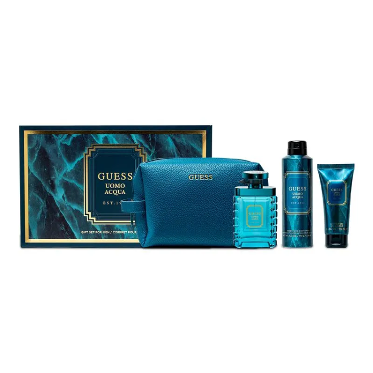 Guess Uomo Acqua Gift Set 100ML EDT men perfume Luca Perfumes Qatar
