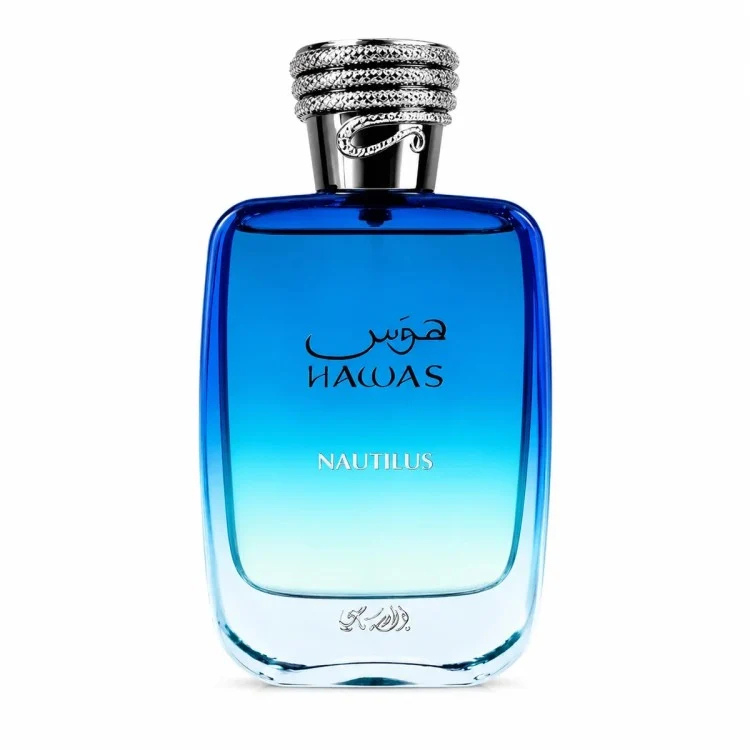 Rasasi Hawas Nautilus Eau De Parfum 100ML available at Luca Perfumes Qatar – fresh, aquatic men’s fragrance perfume in Qatar