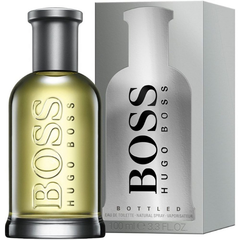 Hugo Boss Bottled 100ml EDT perfume with fresh fruity spicy scent, original fragrance in Qatar
