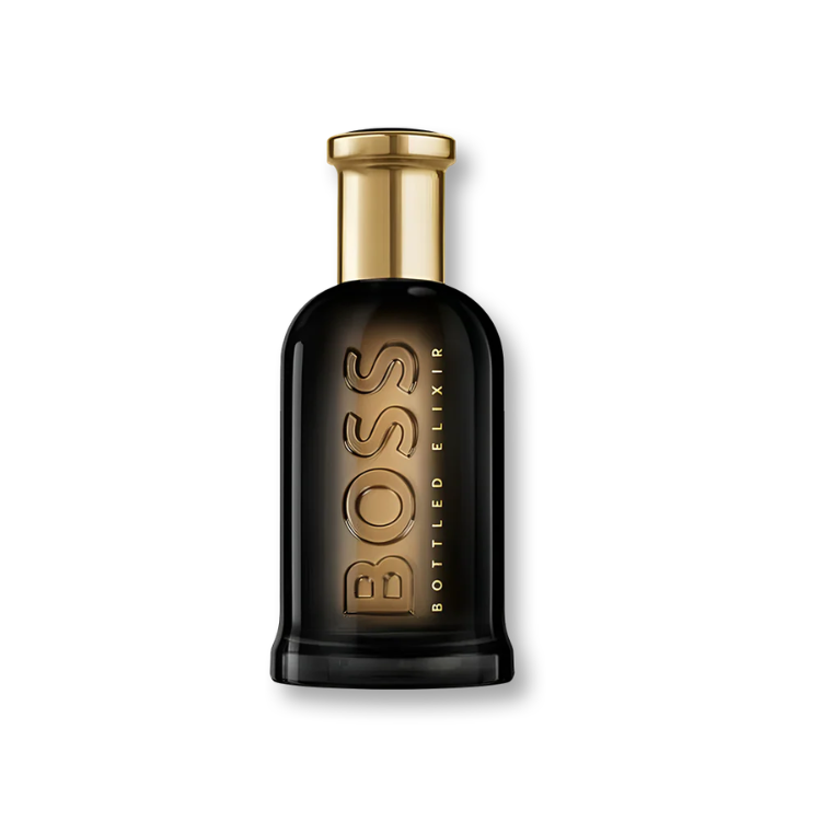 Hugo Boss Bottled Elixir 100ml Parfum Intense perfume with rich spicy woody scent, original fragrance in Qatar

