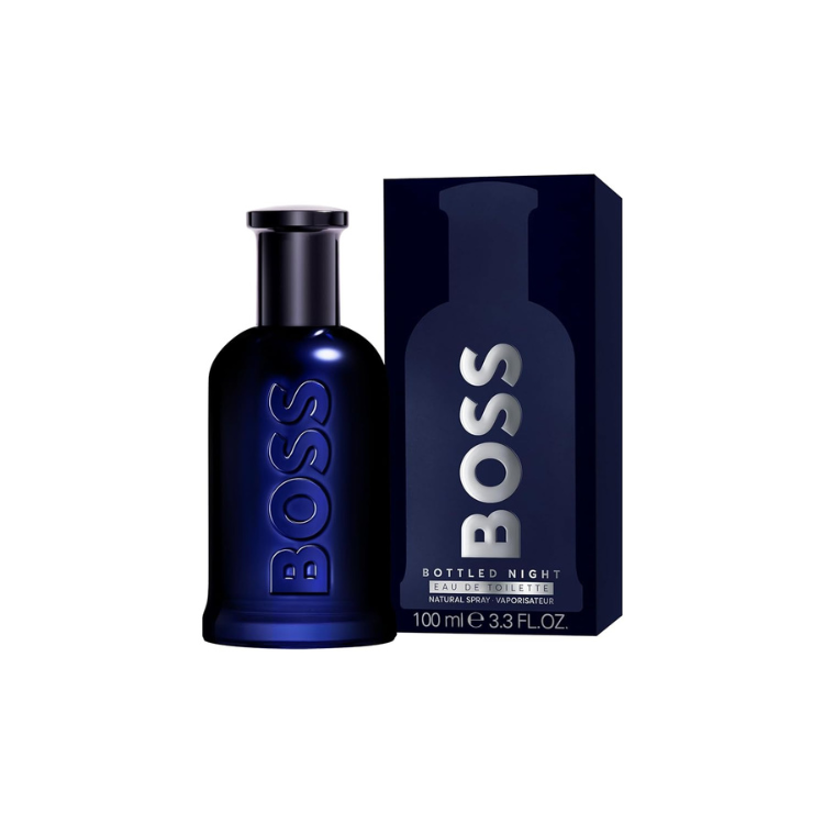 Hugo Boss Bottled Night 100ml EDT perfume with warm woody aromatic scent, original fragrance in Qatar
