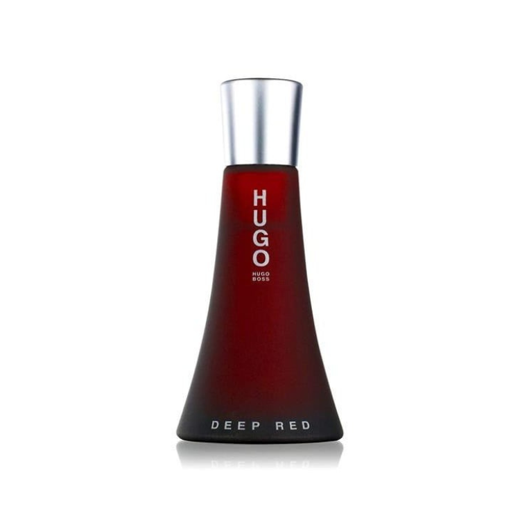 Hugo Boss Deep Red Woman 90ml EDP perfume with warm fruity oriental scent, original fragrance in Qatar
