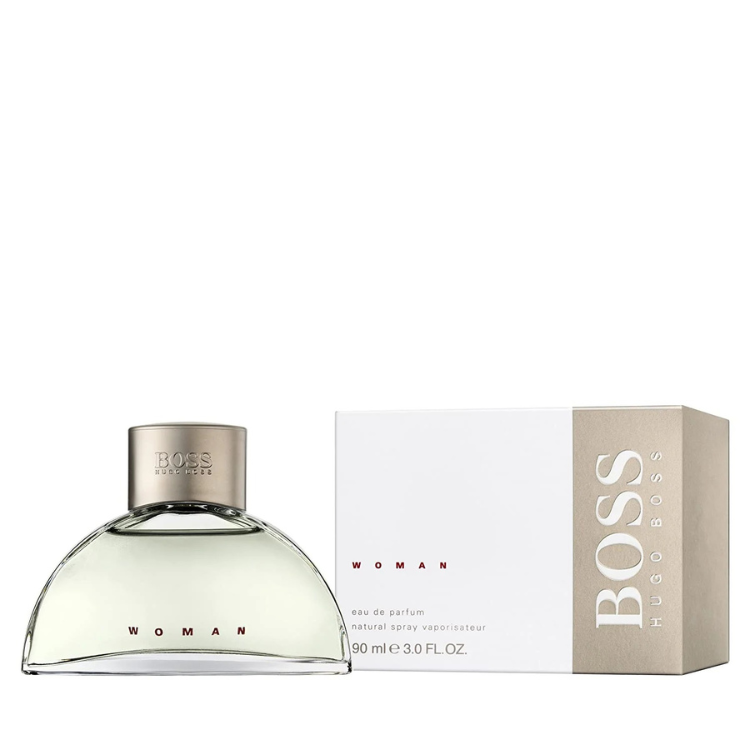 Hugo Boss Woman 90ml EDP perfume with fresh fruity floral scent, original fragrance in Qatar
