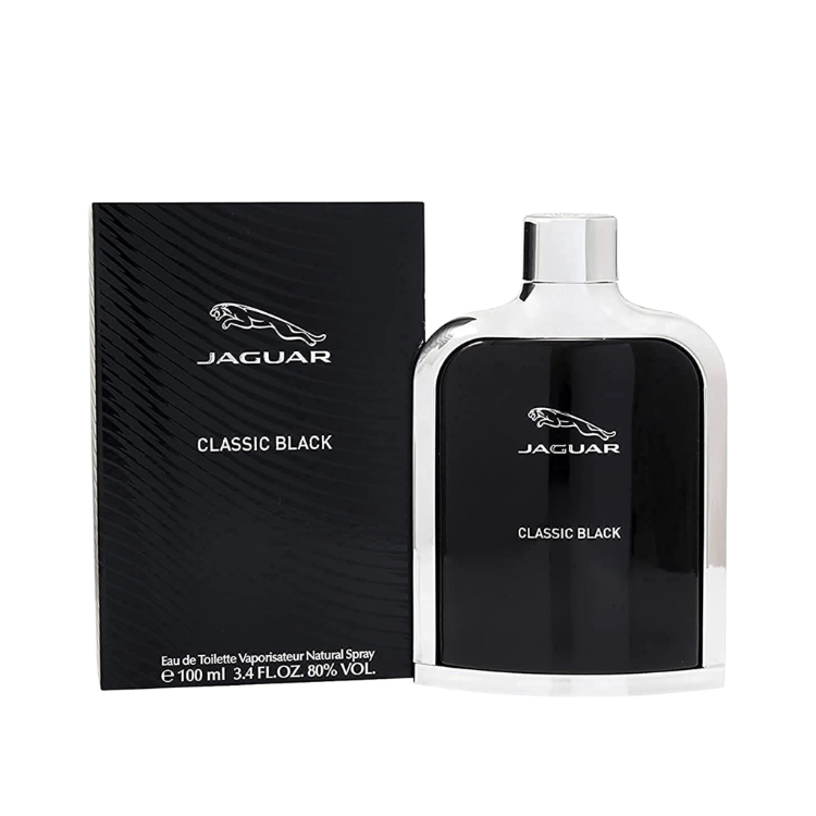 Jaguar Classic Black 100 ML EDT original men’s perfume available at Luca Perfumes Qatar – fresh woody aromatic fragrance with citrus and spicy notes in Doha Qatar