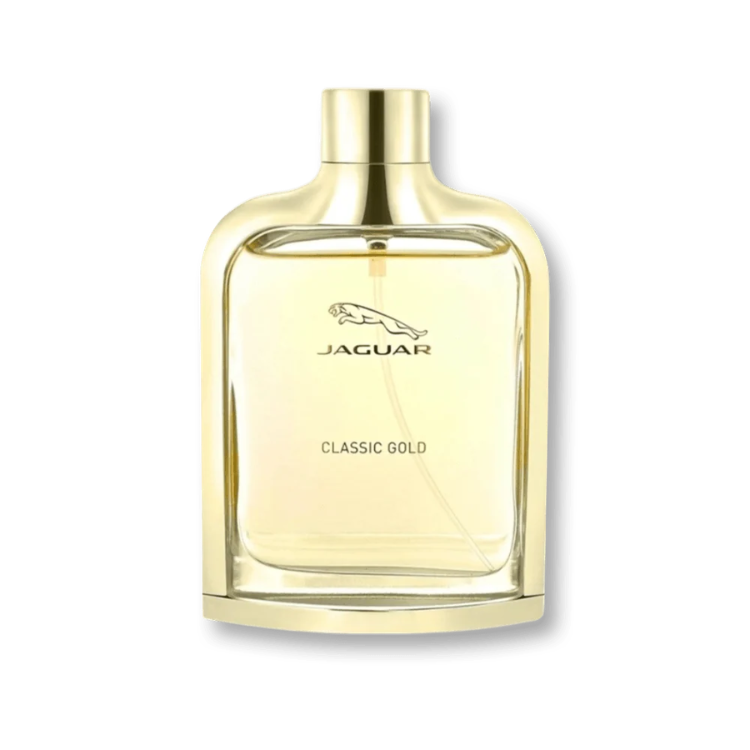 Jaguar Classic Gold 100ML EDT for men elegant woody fragrance available at Luca Perfumes Qatar with fast delivery in Doha
