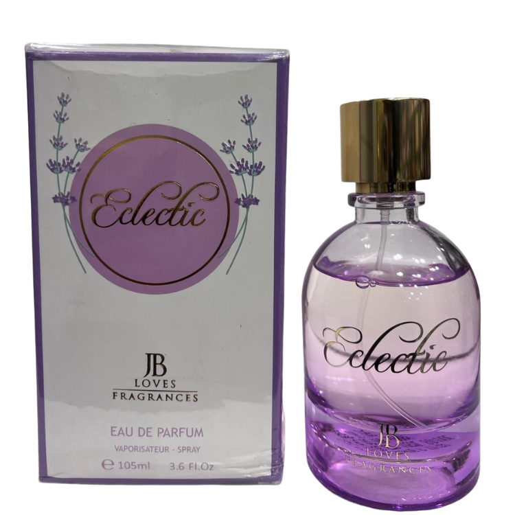 JB Loves Fragrances Edectic 105 ML EDP at Luca Perfumes Qatar, original long-lasting Eau de Parfum fragrance available in Doha, Qatar with fast delivery.
