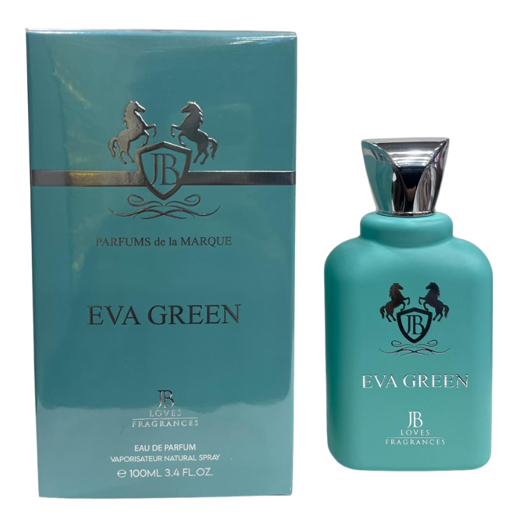 JB Loves Fragrances Eva Green 100 ML EDP at Luca Perfumes Qatar, elegant women’s perfume with floral and fruity notes available in Doha, Qatar with fast delivery.
