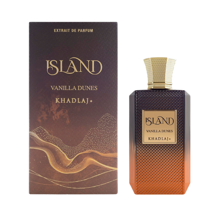 Khadlaj Island Vanilla Dunes Extrait De Parfum 100ML available at Luca Perfumes Qatar – luxury vanilla fragrance perfume in Qatar
