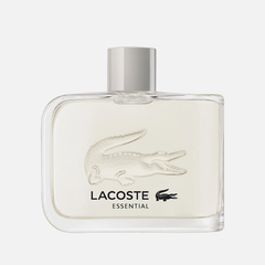 Lacoste Essential 125ML EDT for men – fresh everyday fragrance bottle available at Luca Perfumes Qatar.